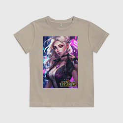 Футболка хлопковая детская League of Legends Kaisa Kda, цвет: миндальный