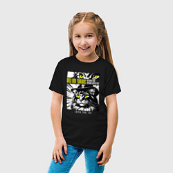Футболка хлопковая детская Кот в шляпе, цвет: черный — фото 2
