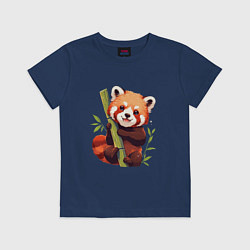 Футболка хлопковая детская The Red Panda, цвет: тёмно-синий