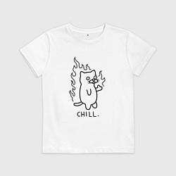 Детская футболка Чил кот