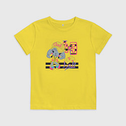 Футболка хлопковая детская Base ball, цвет: желтый