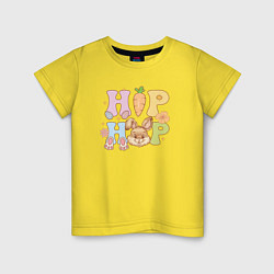 Футболка хлопковая детская Хип-Хоп, цвет: желтый