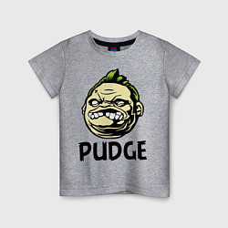 Футболка хлопковая детская Pudge Face, цвет: меланж