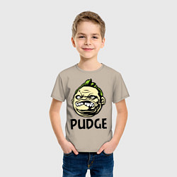 Футболка хлопковая детская Pudge Face, цвет: миндальный — фото 2