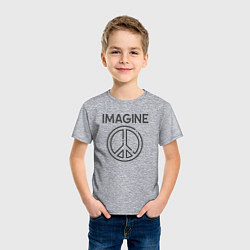 Футболка хлопковая детская Peace imagine, цвет: меланж — фото 2