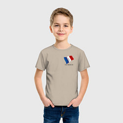 Футболка хлопковая детская Im French - motto, цвет: миндальный — фото 2