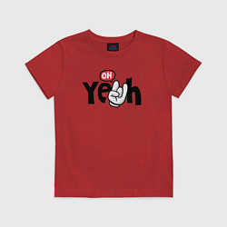 Футболка хлопковая детская Oh yeah, цвет: красный