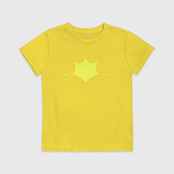 Футболка хлопковая детская Коронный узор, цвет: желтый