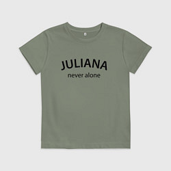 Футболка хлопковая детская Juliana never alone - motto, цвет: авокадо