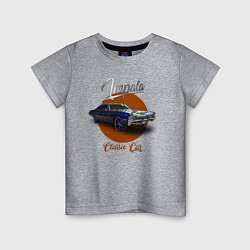 Футболка хлопковая детская Американская автоклассика Chevrolet Impala, цвет: меланж