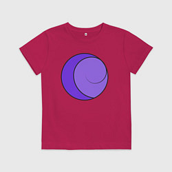 Футболка хлопковая детская Круг улитка, цвет: маджента