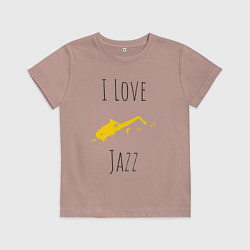 Детская футболка Я люблю джаз