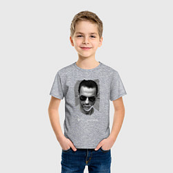 Футболка хлопковая детская Depeche Mode - Dave Gahan face, цвет: меланж — фото 2