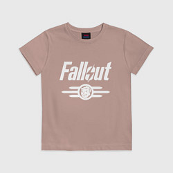 Футболка хлопковая детская Fallout - vault 33, цвет: пыльно-розовый