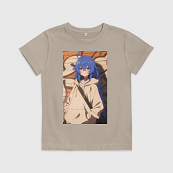 Футболка хлопковая детская Реинкарнация безработного Рокси Мигурдия арт, цвет: миндальный