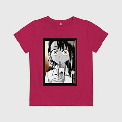 Футболка хлопковая детская Не издевайся Нагаторо Хаясэ, цвет: маджента