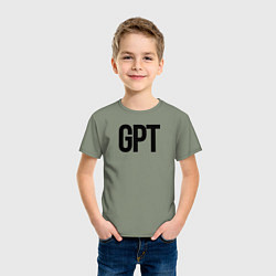 Футболка хлопковая детская GPT, цвет: авокадо — фото 2