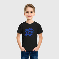 Футболка хлопковая детская Tardis blue, цвет: черный — фото 2