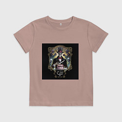 Футболка хлопковая детская Юбилейная - Скелеты в шкафу, цвет: пыльно-розовый