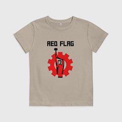 Футболка хлопковая детская Red Flag - Hammer, цвет: миндальный