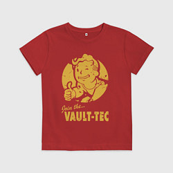 Футболка хлопковая детская Vault boy like print, цвет: красный