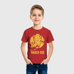 Футболка хлопковая детская Vault boy like print, цвет: красный — фото 2