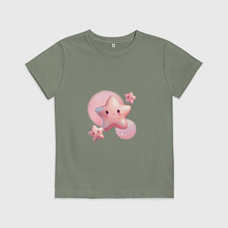 Футболка хлопковая детская Звёздочка моя, цвет: авокадо