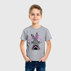 Футболка хлопковая детская Заяц - самая красивая попа, цвет: меланж — фото 2