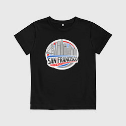 Футболка хлопковая детская Сан-Франциско, цвет: черный