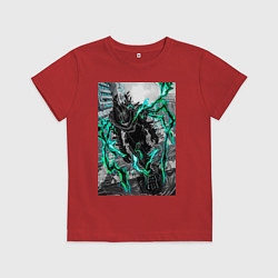 Футболка хлопковая детская Моя геройская академия Идзуку Мидория причуда, цвет: красный