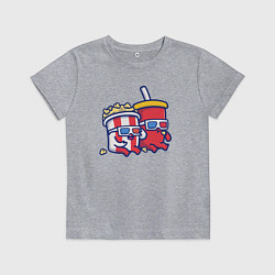 Футболка хлопковая детская В кино, цвет: меланж