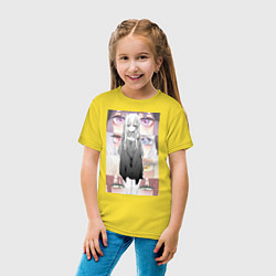 Футболка хлопковая детская Эта фарфоровая кукла влюбилась, цвет: желтый — фото 2