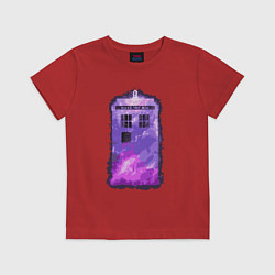 Футболка хлопковая детская Violet tardis, цвет: красный