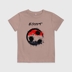 Футболка хлопковая детская Сборная Египта, цвет: пыльно-розовый