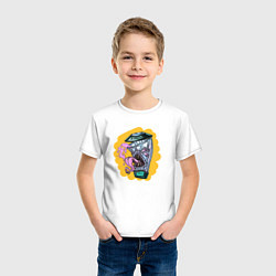 Футболка хлопковая детская Блендер-мимик, цвет: белый — фото 2