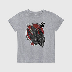 Футболка хлопковая детская Suzuki hayabusa, цвет: меланж