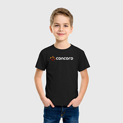 Футболка хлопковая детская Concord logo game, цвет: черный — фото 2