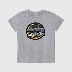 Футболка хлопковая детская Вашингтон, цвет: меланж
