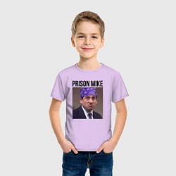 Футболка хлопковая детская Prison mike Michael Scott - офис, цвет: лаванда — фото 2