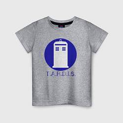 Футболка хлопковая детская Blue tardis, цвет: меланж