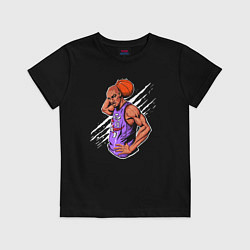 Футболка хлопковая детская Vince Carter dunker, цвет: черный