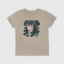 Футболка хлопковая детская Клинок рассекающий демонов Токито, цвет: миндальный