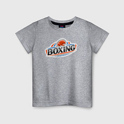 Футболка хлопковая детская Boxing team, цвет: меланж