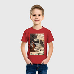 Футболка хлопковая детская Музыка эстетика, цвет: красный — фото 2