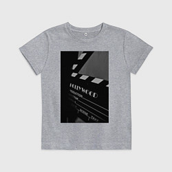 Футболка хлопковая детская Режиссёрская хлопушка, цвет: меланж