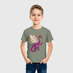 Футболка хлопковая детская HOMM3 Faerie Dragon, цвет: авокадо — фото 2