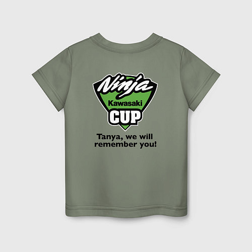 Детская футболка Kawasaki ninja cup - memory / Авокадо – фото 2
