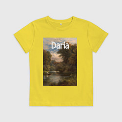 Футболка хлопковая детская Daria речка, цвет: желтый