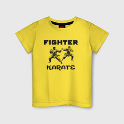 Футболка хлопковая детская Fighters karate, цвет: желтый