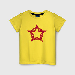 Футболка хлопковая детская Red star USSR, цвет: желтый